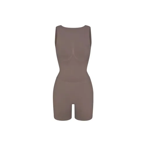 Skims Bodysuits Women's Gray White Limestone