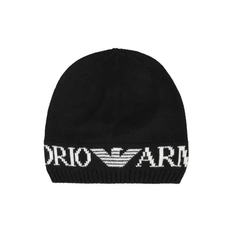 EMPORIO ARMANI Logo Jacquard Scarf And Hat Set-1