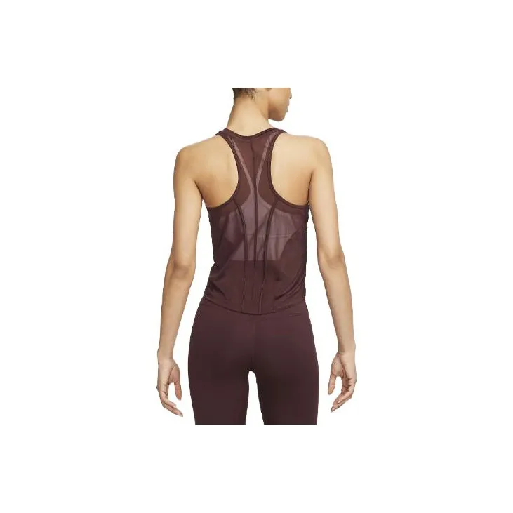 Nike Dri Fit Sleeveless Sports Shirts Women's Brown-1