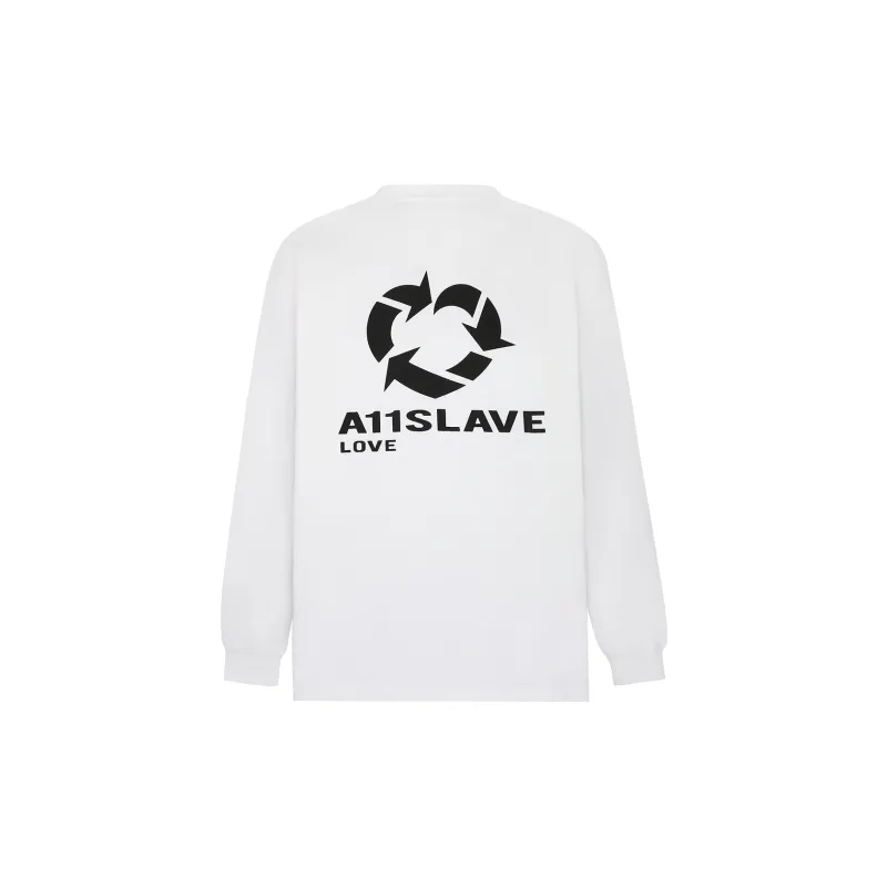 A11SLAVE T-Shirts Unisex Gray White-1