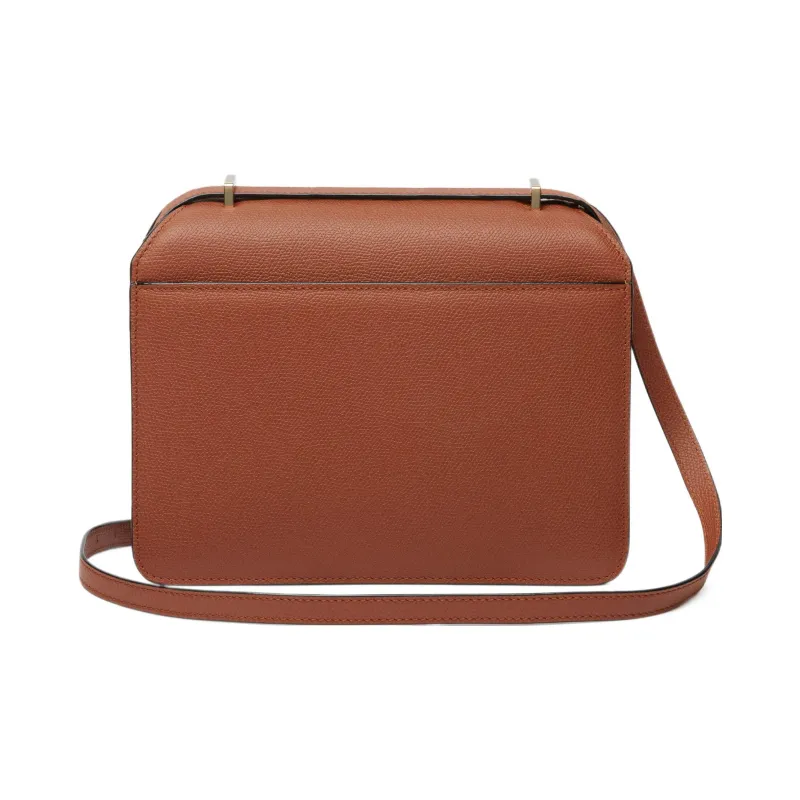 Valextra Calfskin Shoulder Bag, Crossbody Bag Medium Size Women's Gold Brown-1