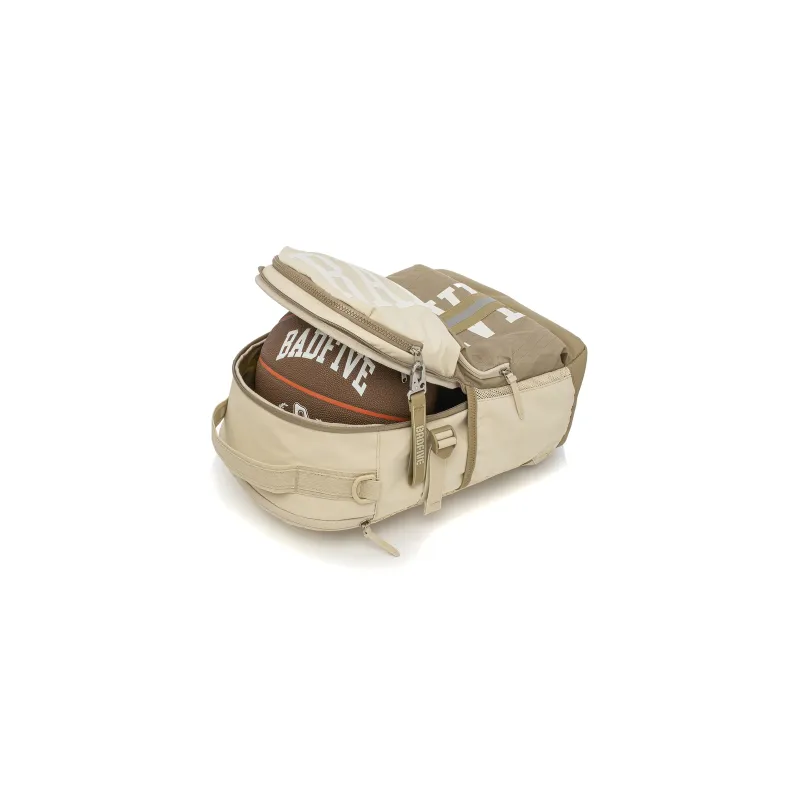 LiNing Badfive Polyester Backpack Regular Unisex Dusty Khaki/Light Wheat Brown-4