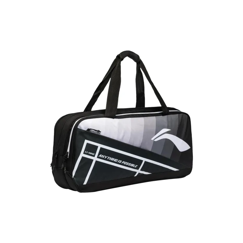 LiNing Fabric Badminton Bag, One Shoulder Handbag Regular Unisex Black White-2