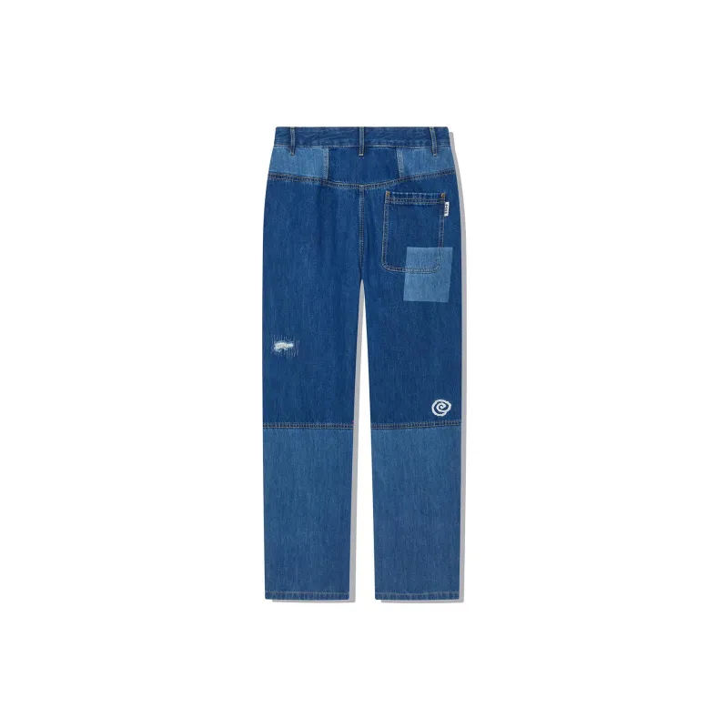 LiNing Jeans Men Dark Denim Blue-1
