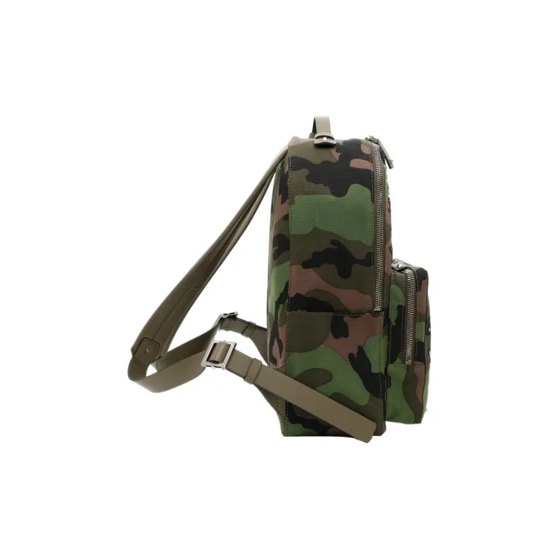 Valentino Cow Leather Backpack Men's Multicolor-3