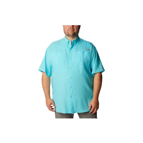 Columbia PFG Tamiami Shirts Men White/Blue