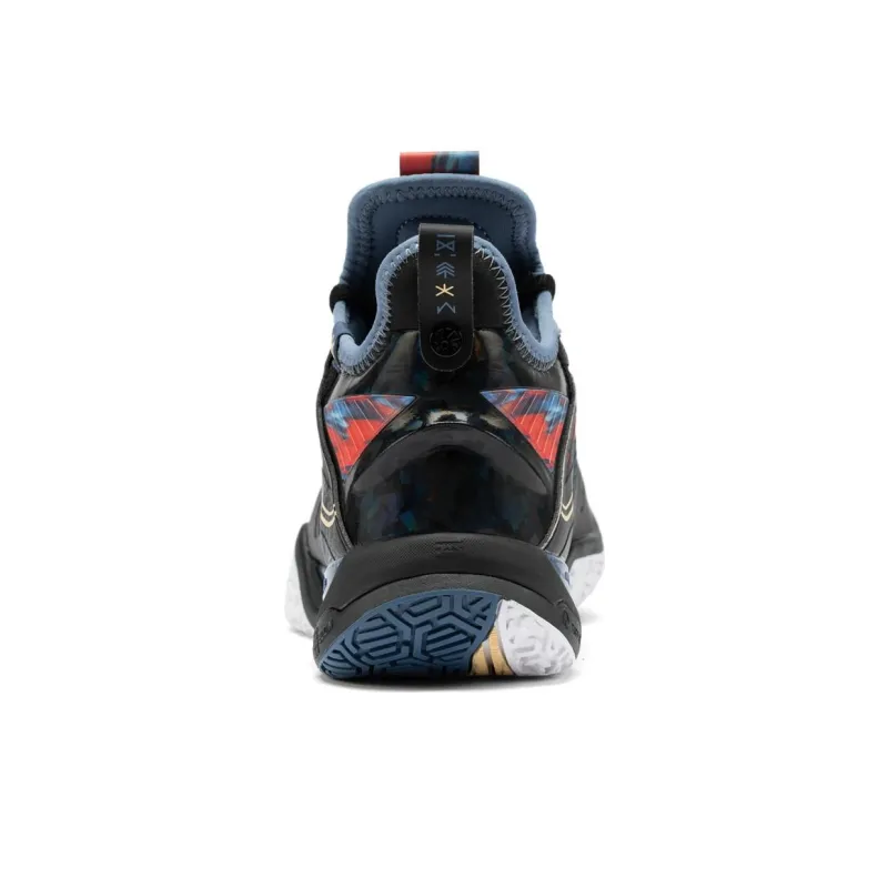 LiNing ⅡPRO Cushioned Slip Resistant Abrasion Resistant Low Top Badminton Shoes Men's Black Blue-2