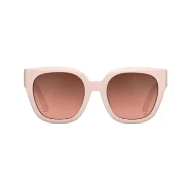 DIOR Acetate Metal Irregular Shape Sunglasses Women's Pink-1
