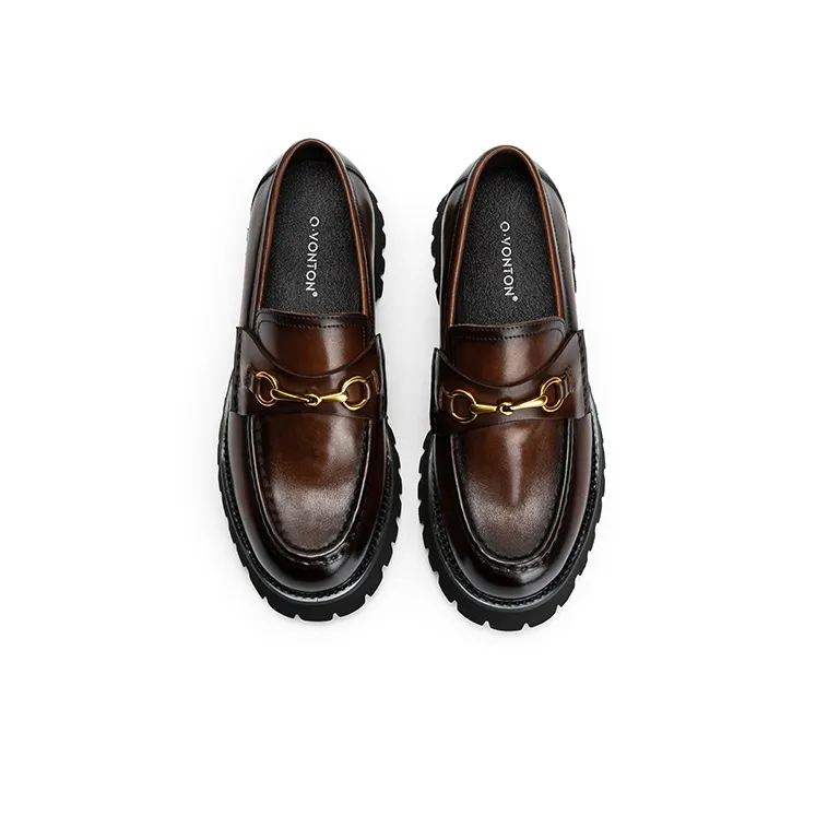 Q.VONTON Loafers Women's Low Top Coffee/Black-7