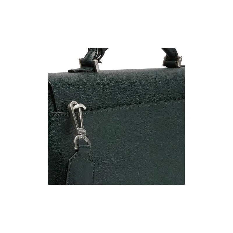 Valextra Calfskin Briefcases Handbags Women's Dark Green-4