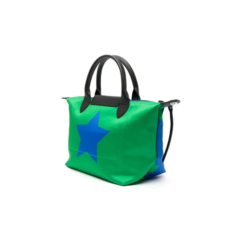 LONGCHAMP Le Pliage Recycled Polyester Canvas Bag, Shoulder Bag, Crossbody Bag, Handbag Trumpets Women's Blue-1
