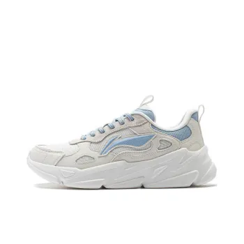 LiNing Stream Fireflies Abrasion Resistant Slip Resistant Low Top Casual Shoes Women's White Blue