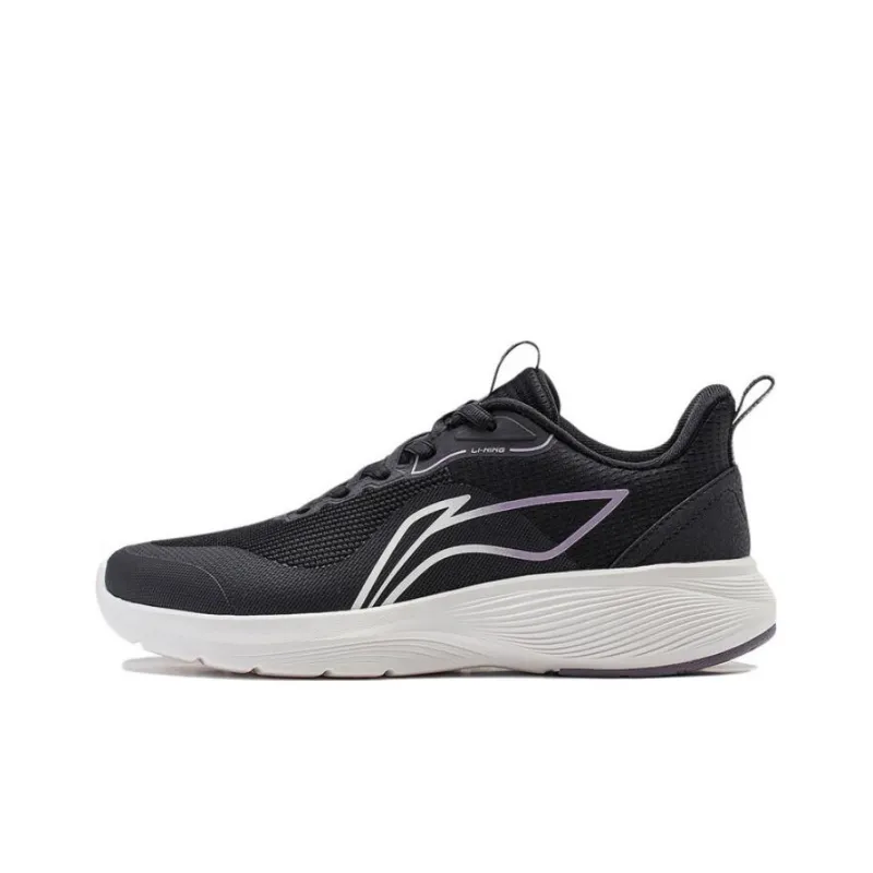 LINING Take A Dip Running Shoes Women's Low Top Black White-0