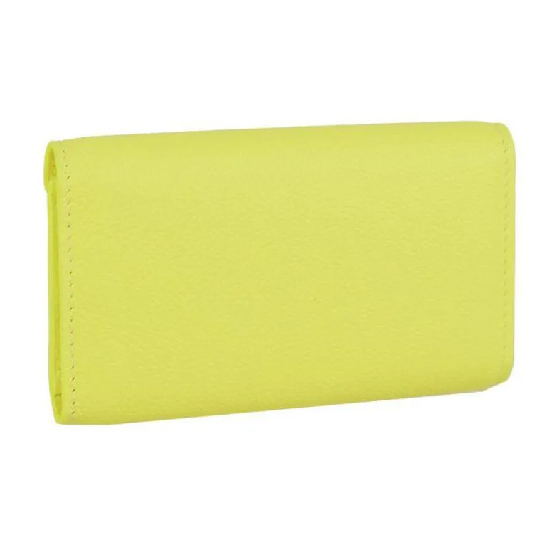 Balenciaga Leather Key Pouch Women's Yellow-2