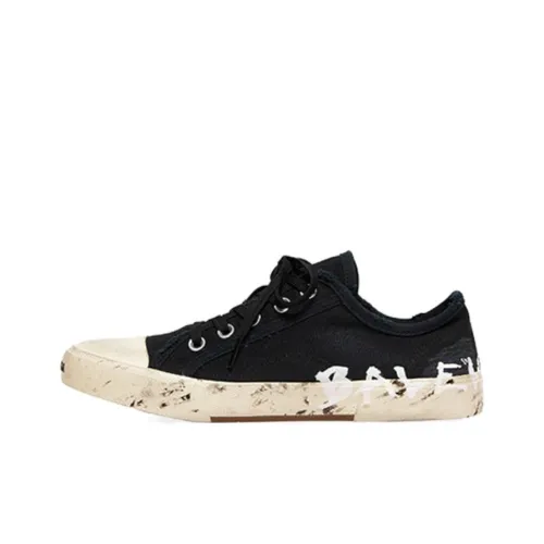 Balenciaga Graffiti Casual Shoes Men Low-Top Black/White