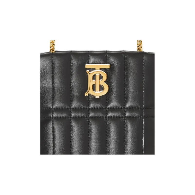 Burberry Lola Bag Sheepskin Bucket Bags Crossbody Bag Shoulder Bag Women's Black-5