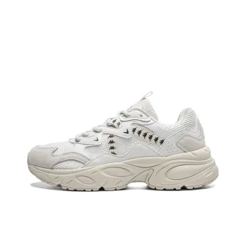 Kappa Anti Slip Wear Resistant Breathable Lightweight Low Top Chunky Sneakers Women's Heron Feather White