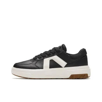 Anta A Road Slip Resistant Cushioning Low Top Skateboard Shoes Men's Black White