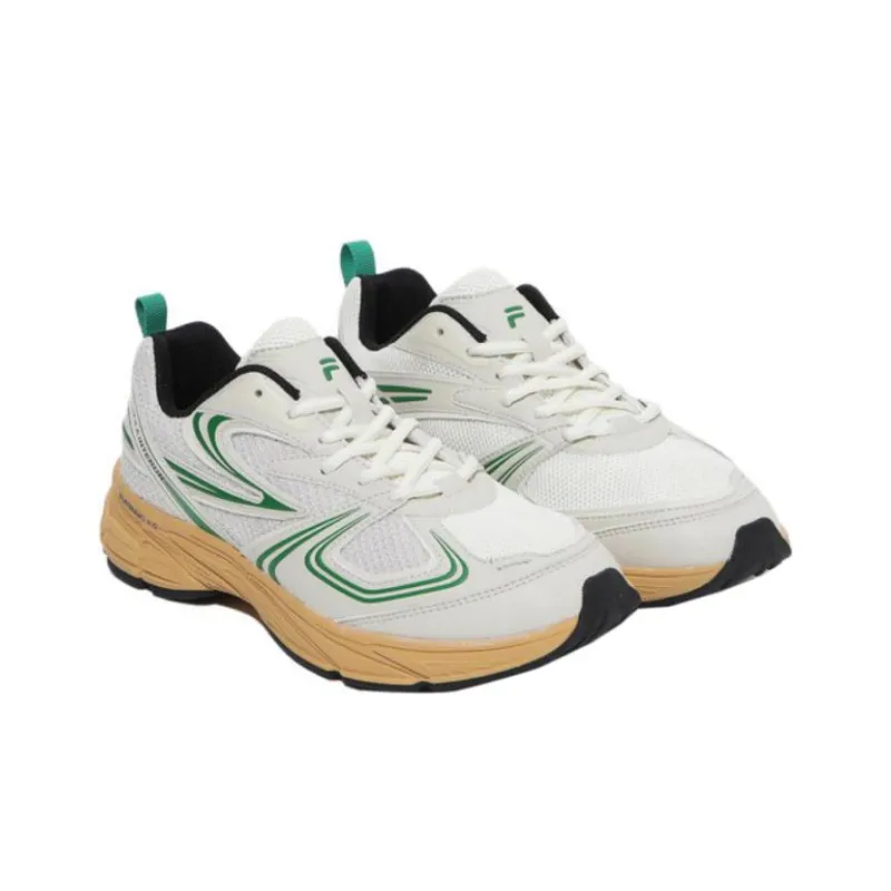 FILA Interrun Cushioning, Slip Resistant, And Abrasion Resistant Low Top Running Shoes Unisex White Green-2