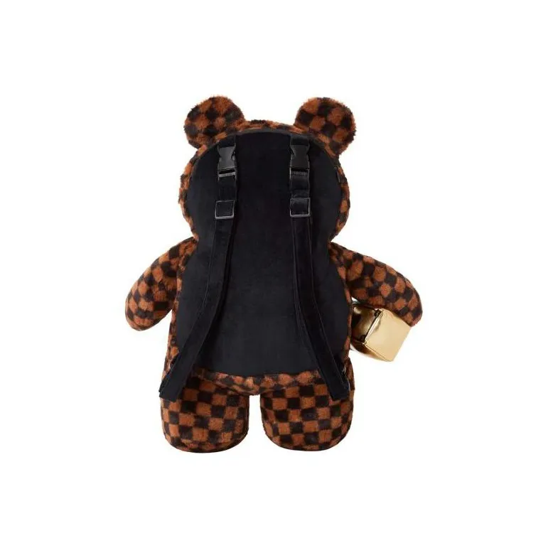 SPRAYGROUND Polyester Doll Bag, Bear Bag, Casual Bag, Backpack Tubas Unisex Brown-2