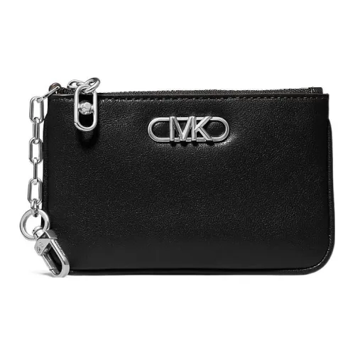 MICHAEL KORS PARKER Leather Card Holder Small Size Women's Black