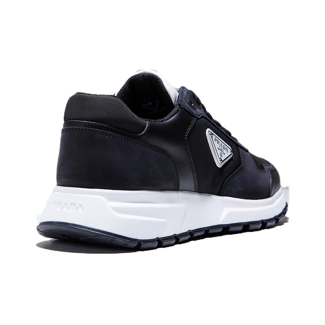 PRADA Leather and Re-Nylon 'Black White' - POIZON