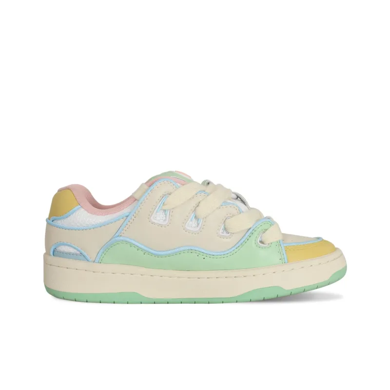Ollieskate Low-Top Skateboard Shoes Unisex Beige Green Yellow-2