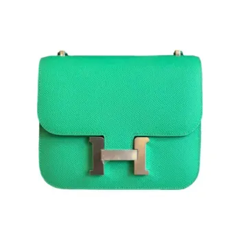 HERMES Constance Epsom Leather Shoulder Bag Crossbody Bag Mini Women's Green