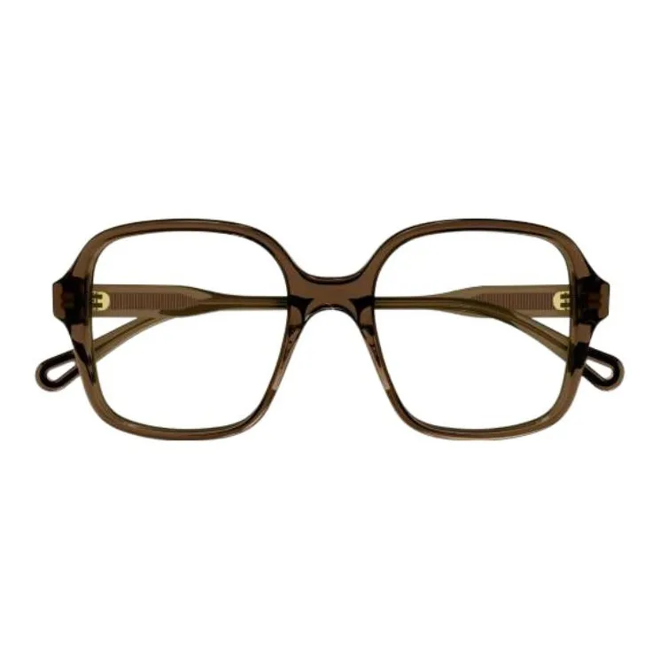 Chloe Acetate Square Eyeglass Frames Women's Brown-1