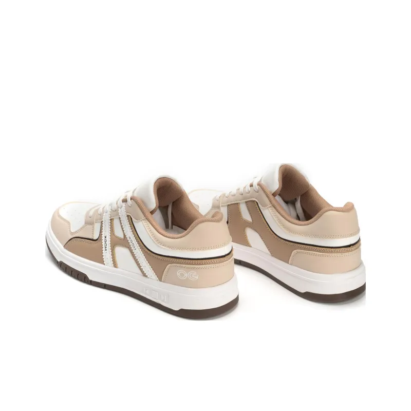 HOGK Anti Slip And Wear Resistant Lightweight Low Top Skateboard Shoes Unisex Khaki Brown-4