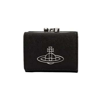 Vivienne Westwood Saffiano Cow Leather Wallet Women's Black
