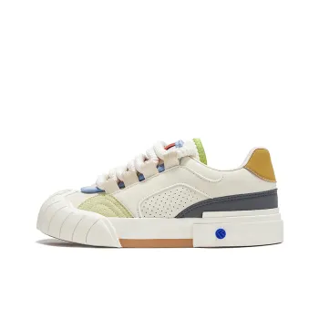 Feiyue Low Top Skateboard Shoes Women's Beige Green