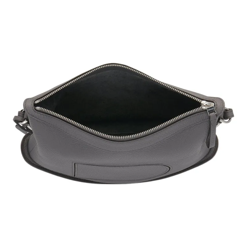 Delvau Pin Delicate Grain Calfskin One Shoulder Handbags Women's Gray-3