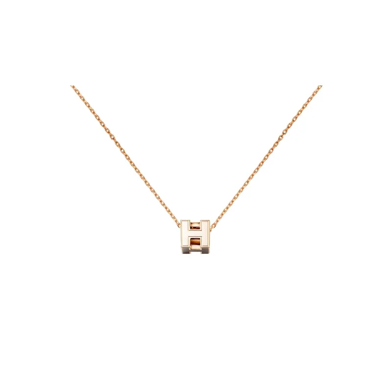 HERMES Cage D'H Rose Gold Plated Necklaces Women's-1