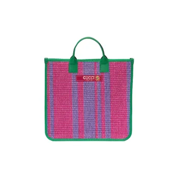 GUCCI Cotton Fabric With Supreme Canvas Tote Bag Shopping Bag Handbag Regular Kids' Pink/Purple