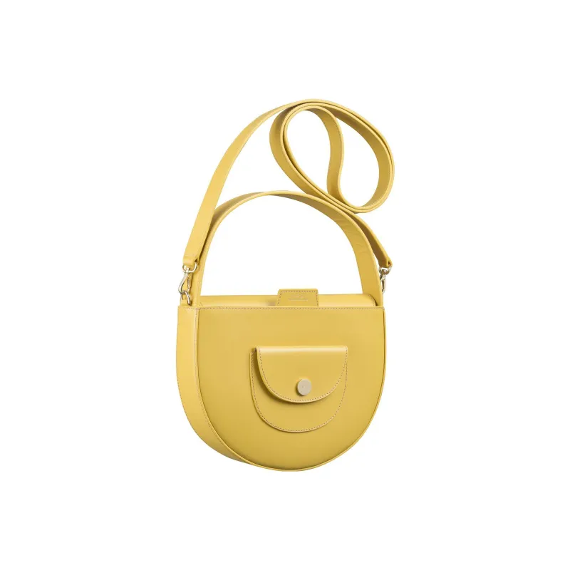 A.P.C Leather Handbag Shoulder Bag Crossbody Bag Small Size Women's Yellow-1