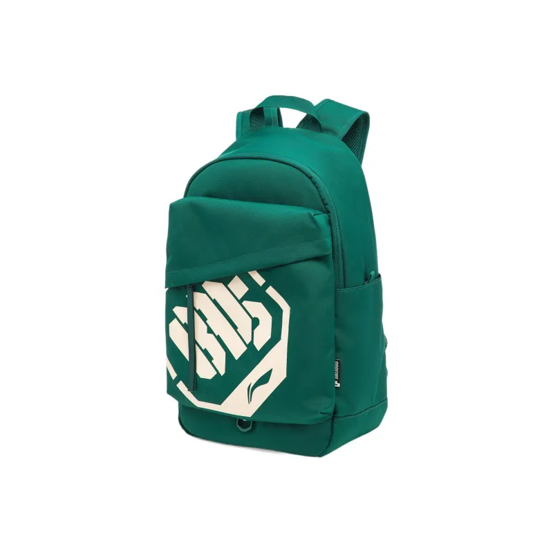 LiNing Badfive Polyester Backpack Regular Unisex Fresh Green & Dusty Khaki-1