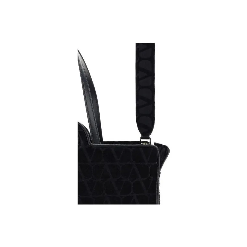 Valentino GARAVANI Polyester Tote Bag, Shopping Bag, Shoulder Bag, Crossbody Bag, Handbag Medium Size Men's Black-5