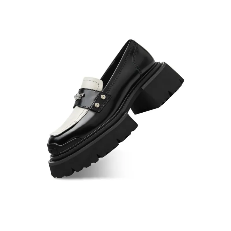 CHERYKALLY Loafers 6cm Women's Black White-4
