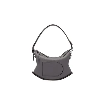 Delvau Pin Delicate Grain Calfskin One Shoulder Handbags Women's Gray