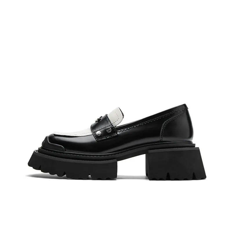 CHERYKALLY Loafers 6cm Women's Black White-0