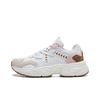 Kappa Anti Slip And Wear Resistant Lightweight Low Top Chunky Sneakers Women's White Beige