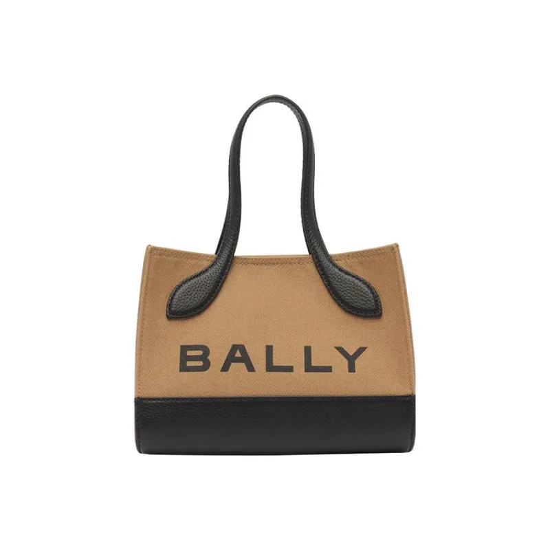 BALLY Keep On Logo-stamp Canvas Tote Bag-0
