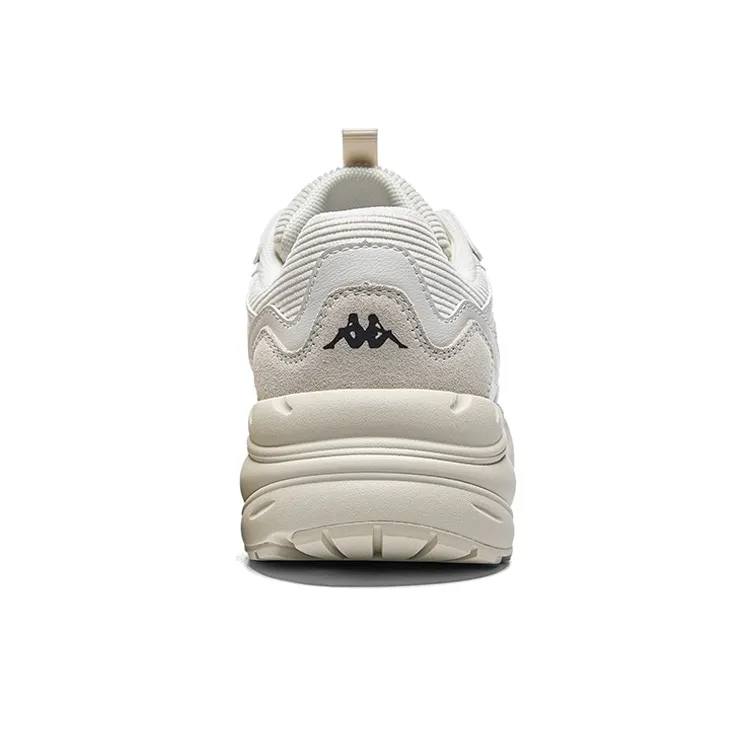 Kappa Anti Slip Wear Resistant Breathable Lightweight Low Top Chunky Sneakers Women's Heron Feather White-4