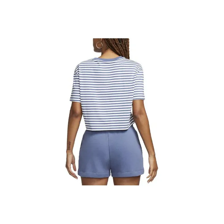Nike Sportswear Essentials Series Drop Shoulder Sleeve T-Shirt Women's Diffused Blue-1