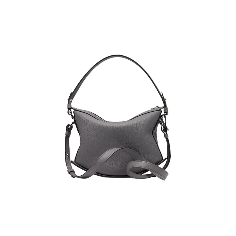 Delvau Pin Delicate Grain Calfskin One Shoulder Handbags Women's Gray-2