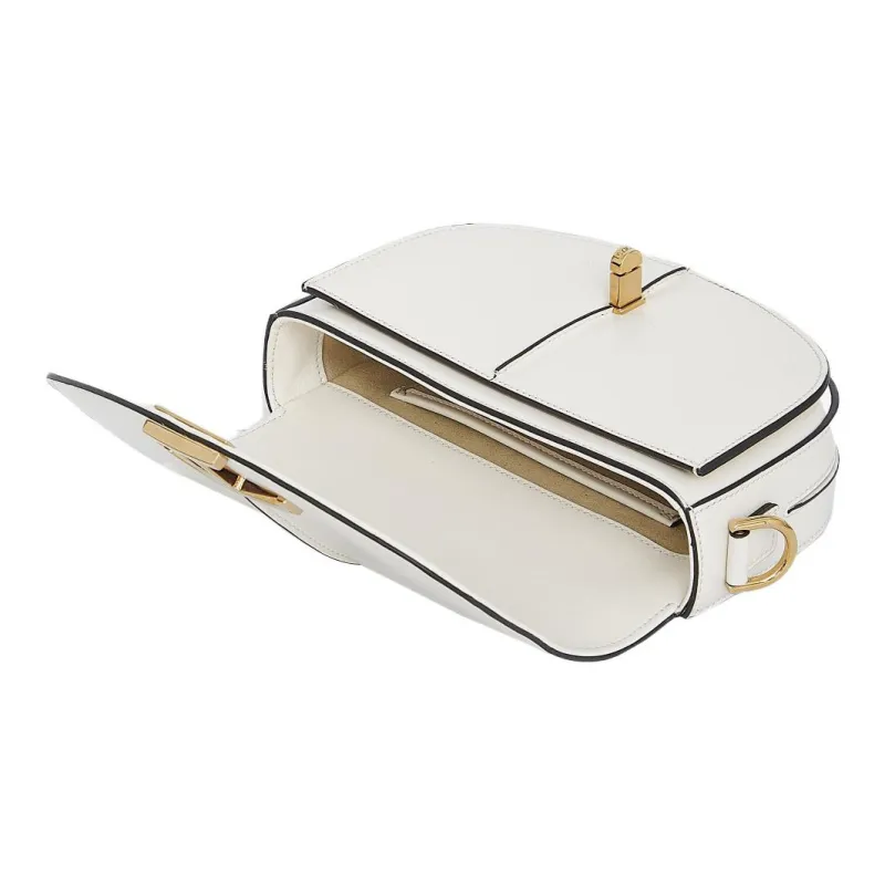 TOD'S Leather Handbag Shoulder Bag Women's White-3