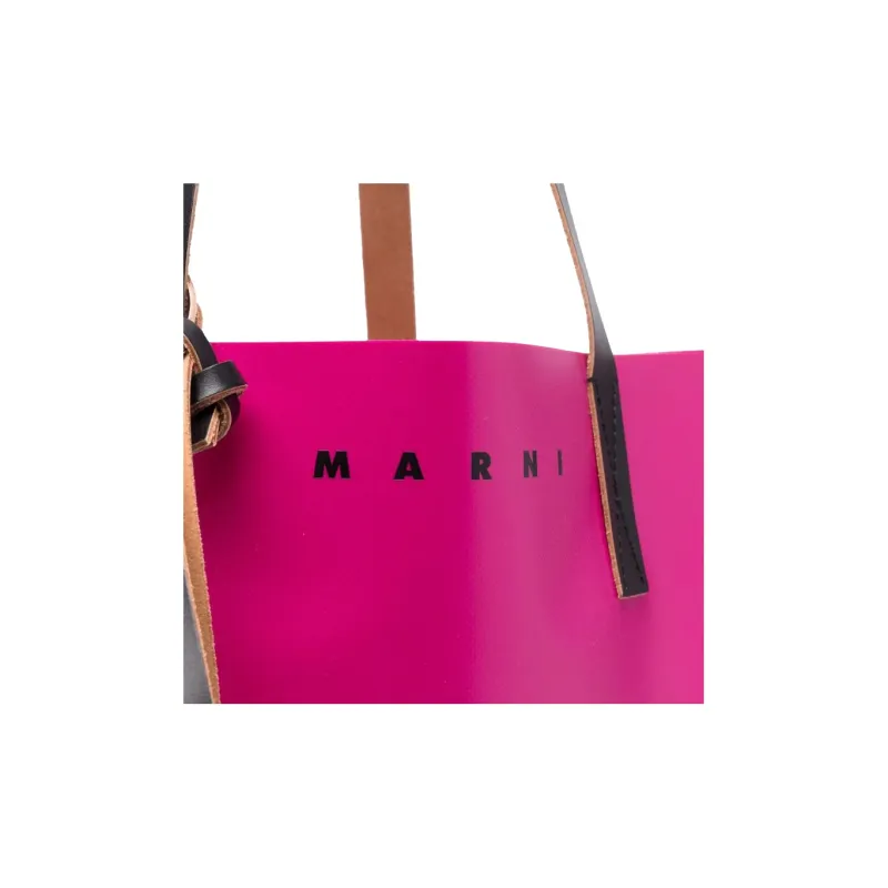 MARNI Tribeca Logo Detailed Tote Bag-3