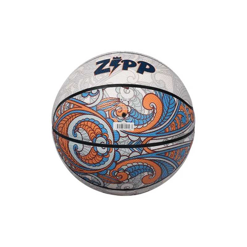 ProSelect PU Basketball Silver Gray Orange Blue Size 7 Training Unisex-4