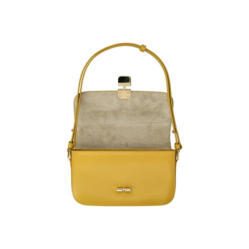 A.P.C Grace Cow Leather Crossbody Bag, Shoulder Bag Women's Yellow-4